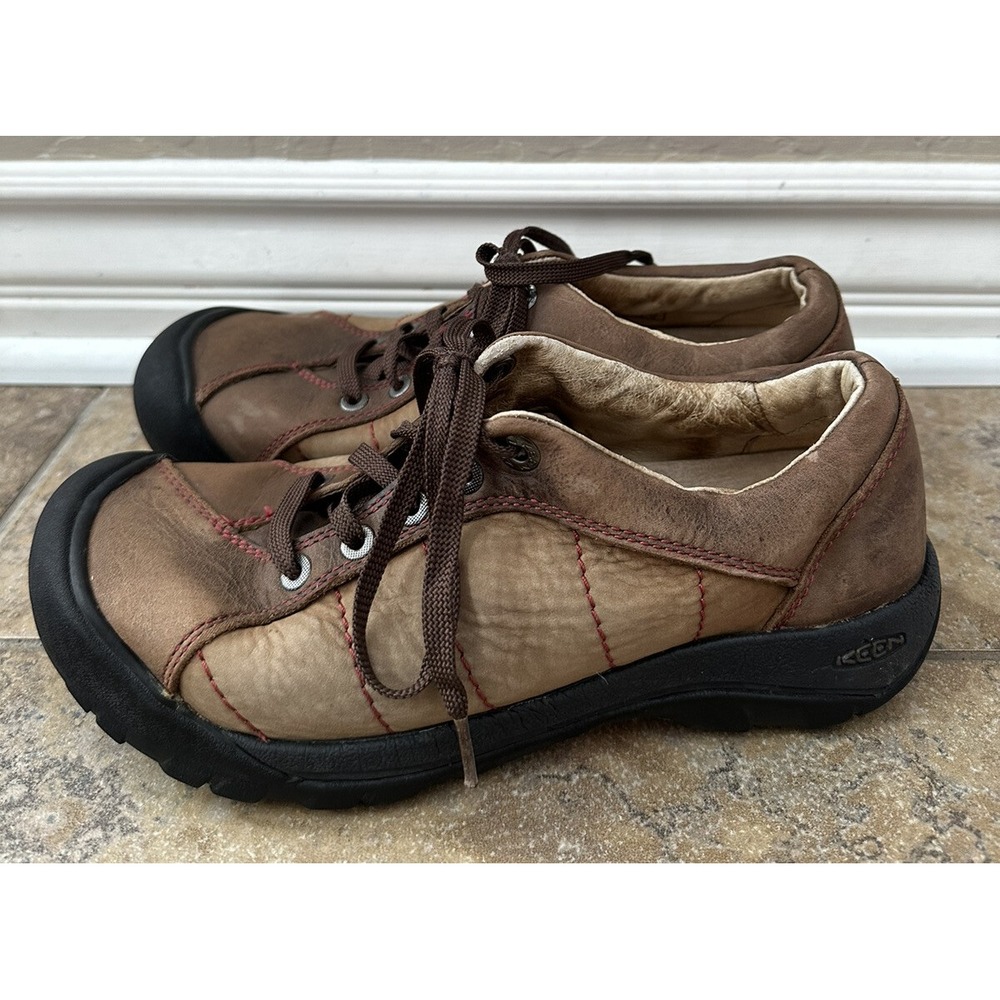 Keen Presidio Womens Sz 8 Brown Bump Toe Hiking Shoes Outdoor Trail - Picture 2 of 7